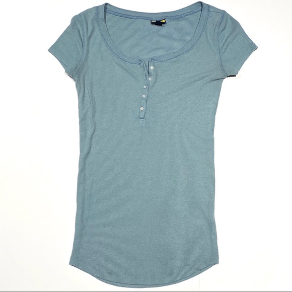 Blueish grey button t-shirt - Picture 2 of 3
